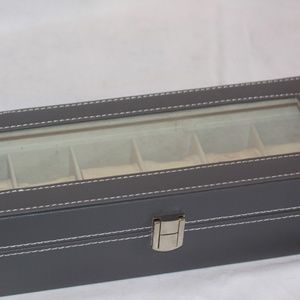 Leather watch storage case